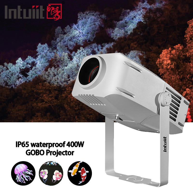 Настроенный логотип Наружные фасадные фонари IP65 водонепроницаемый 200W Led RGBW вращающийся проектор Gobo Gobo Light