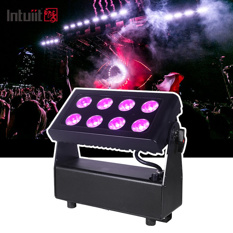 8X15W RGBW 4-в-1 светодиодные подсвечивающие батареи Сценальные огни DJ-свечи Дистанционное управление и DMX
