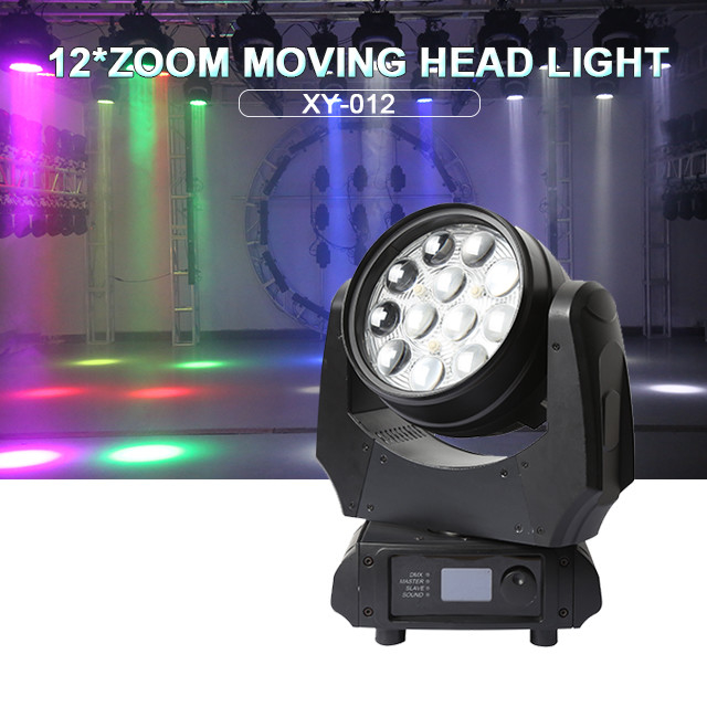 12x10W светодиодный промывный передвижной факел для театра Party Zoom Wash Light промывный передвижной факел
