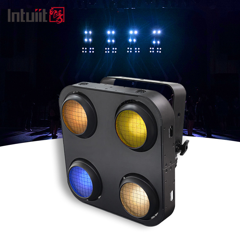 Ip65 4x90w Янтарь+Теплобелый RGB Led Cob Зрительное освещение для слепых Внешний водонепроницаемый 4 глаз