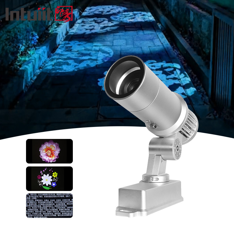 60W Custom Led HD Color Chang Внутренний и наружный ip65 водонепроницаемый вращающийся Рекламный проектор изображений Лампа проектор логотипа Gobo