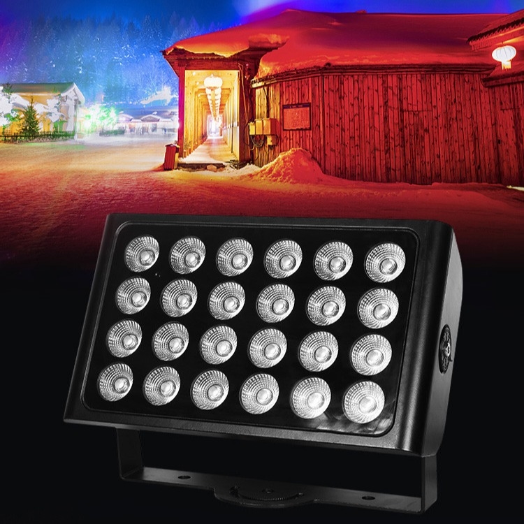 24x10w 4in1 Rgbw Led Outdoor Wall Washer Потопные огни Садовые свадебные вечеринки DJ Сценария