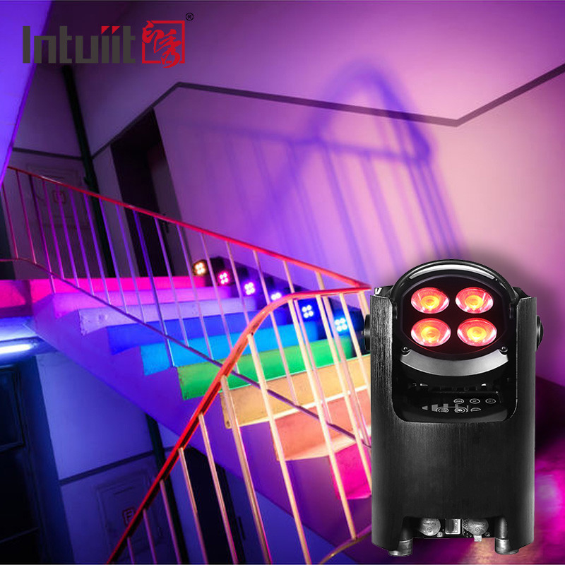 4*12W 4-в-1 RGBW Dj Wedding Аккумуляторные батареи LED Uplight WIFI Беспроводные дискотеки Сценические фонари