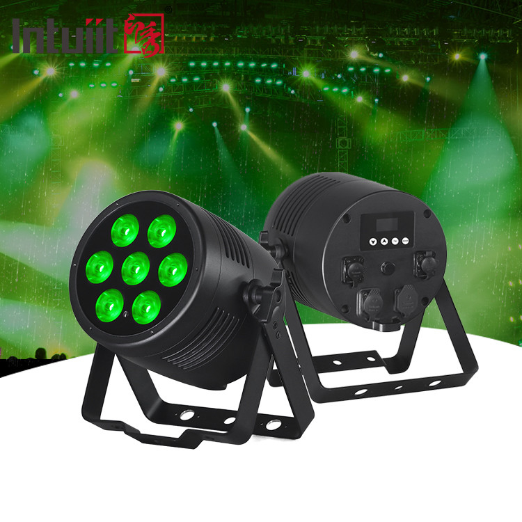 Водостойкий беспроводный DMX Внешний 7x20W RGBWA UV 6in1 IP65 LED Par Light Uplight Внешний