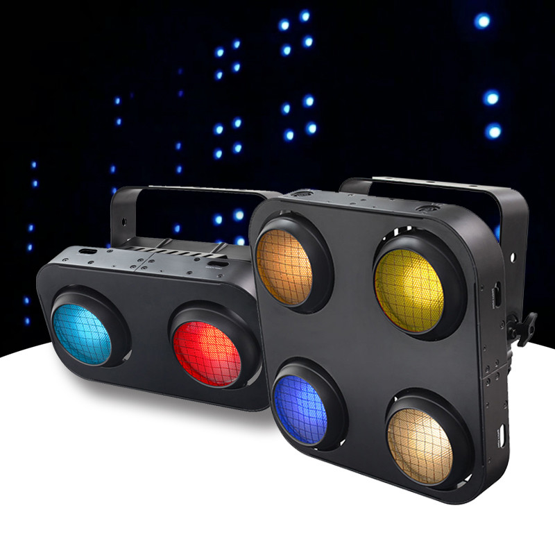 200 Вт Cob LED Par Can Stage Light Теплый белый или RGB 2 глазный светодиодный слепый свет DMX Зрительские огни