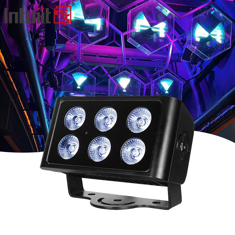 6x5W Внешнее водонепроницаемое DMX512 RGBW светодиодный светодиодный фонарь Вилла Дворик Здание Мост Проект ландшафтного освещения Цветный светодиодный фонарь