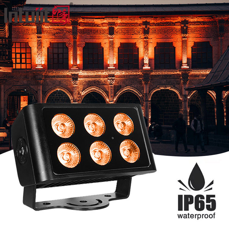 DMX512 6x5W RGBW 4in1 IP65 водонепроницаемый DJ Свадебная сцена Городской стеновой стиральный аппарат Внешний светодиодный стиральный фонарь