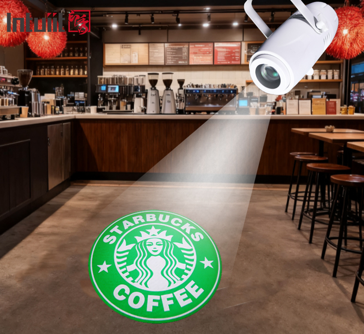 Бесплатный проектор логотипа на заказ, рекламные огни, светодиодная вывеска 40 Вт, настенный проекционный светильник, IP20