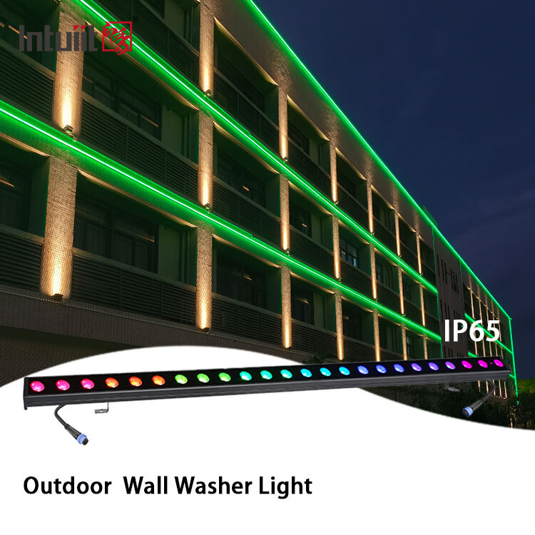 Наружный IP65 светодиодный светильник для стены RGBW 24 * 2W 4-в-1 DMX512 Линейный световой столбик для архитектурного ландшафта