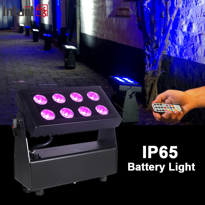 Внешний IP65 водонепроницаемый 8x15W RGBW 4 в 1 батарейный беспроводный DMX светодиодный светодиодный светодиод