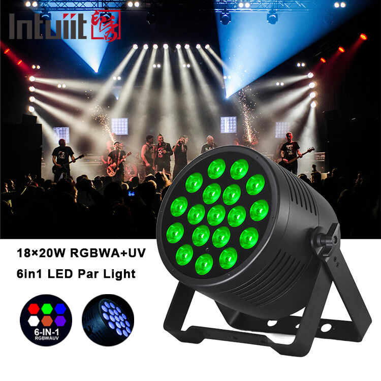 Наружный светодиодный свет IP65 водонепроницаемый 18x20W LED Par RGBWA+UV 6 в 1 DMX512 Свет для свадебной вечеринки Дискотека События Фасад здания