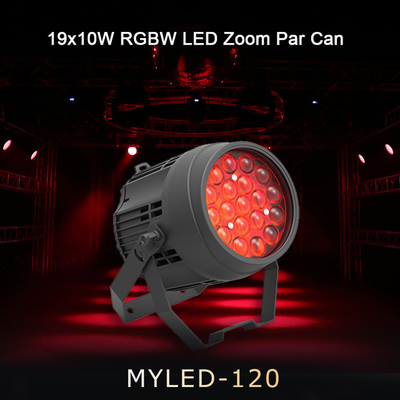 LED Par 19*10W RGBW 4in1 водонепроницаемая DMX LED Par освещение для вечеринки или сцены ночного бара