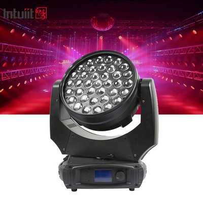 37x10W RGBW 4in1 Led Wash Сцена освещения DMX Профессиональные DJ огни 370W Zoom Движущаяся голова свет для вечеринки