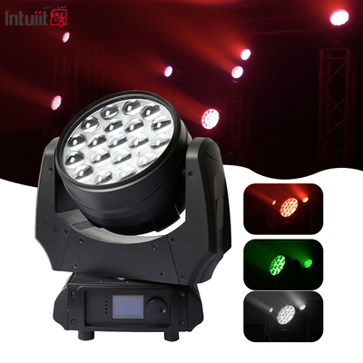 19x15w Rgbw 4in1 Led Движущаяся голова Zoom Wash Сцена освещения Лампа светодиодная Движущаяся голова