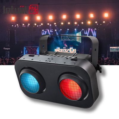 2 глаз Теплый белый янтарь / RGB Cob Par Blinder 2x90w Зрительская лампа Степной светофор