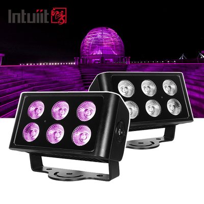6x5W 4in1 наружный dmx rgbw IP65 светодиодный стеновой стиральный прибор светодиодный подводный фонарь