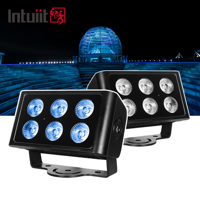 DMX512 6x5W RGBW 4in1 IP65 водонепроницаемый DJ Свадебная сцена Городской стеновой стиральный аппарат Внешний светодиодный стиральный фонарь