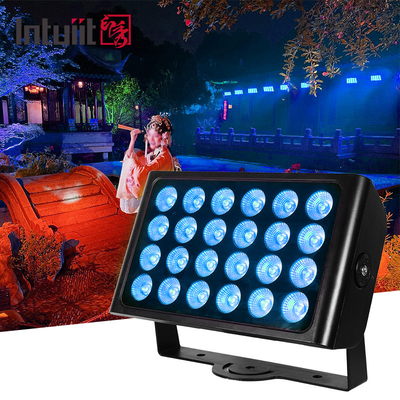 водонепроницаемый IP65 городской цвет DMX512 24x10w RGBW наружной светодиодной стеновой стиральной лампы
