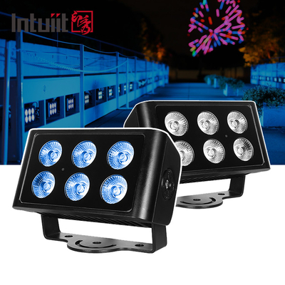 Фасады здания 6x5W IP65 LED Архитектурный декоративный свет Узкий луч лампа Квадратный наружный прожектор Прожектор