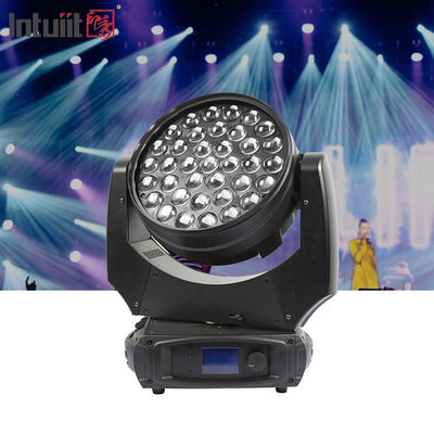 Led wash 37pcs 10w rgbw zoom 37x10 led передвижная голова зум-умывка передвижная голова ди-джей дискотека этап освещения