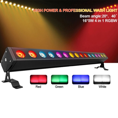 16x5W RGBW 4in1 светодиодный ди-джей стиральный бар Свет стенный стиральный дискотека Сцена световое оборудование