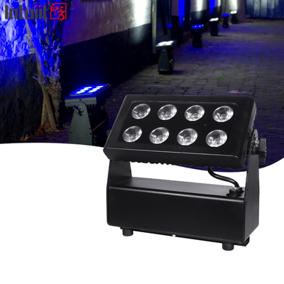 DMX512 8x10w RGBW 4in1 IP65 водонепроницаемый DJ Свадебная сцена Городская стеновая стиральная машина Внешний светодиодный стиральный фонарь