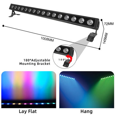 Светодиодный настенный светильник 16*5 Вт RGB DMX IP65, алюминиевый корпус, наружное водонепроницаемое освещение для стен, DMX512, наружное освещение зданий
