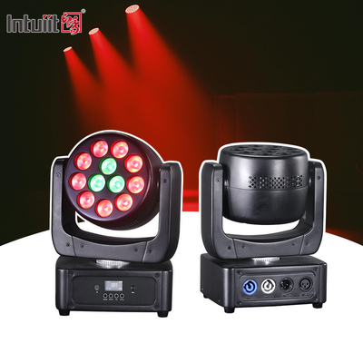 Движущиеся фонари 12*8W светодиодные светодиоды RGBW DJ освещение DMX 512 Звуковая активация для вечеринок Свадьба Церковь Живое шоу группы