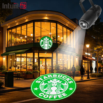 Проектор с логотипом на заказ, водонепроницаемый, для наружного использования, гобо-проектор 60 Вт, светодиодные рекламные огни для брендинга бизнеса