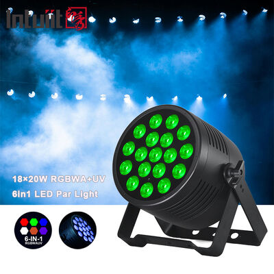 Внешний IP65 водонепроницаемый светодиодный парный свет 18x20W RGBWA UV 6in1 Профессиональное освещение для стирки сцены DMX DJ Can для мероприятий Стадионный клуб