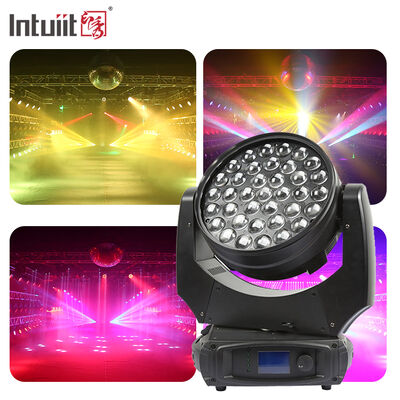37x10 Вт 4 в 1 RGBW светодиодный светильник с подвижной головкой и зумом DMX512, профессиональное сценическое оборудование для ночного клуба, свадебного бара