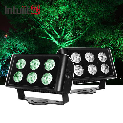 Наружный светодиодный прожектор RGBW 4в1 6x5 Вт IP65 водонепроницаемый DMX512 архитектурный промывочный светильник настенный светильник для строительства садового фасада