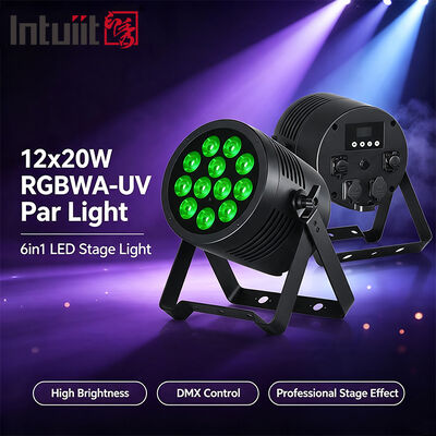 12*20W RGBWA+UV 6in1 LED Par Light IP65 Внешний водонепроницаемый DMX512 Сценический подсвет для свадебной вечеринки DJ